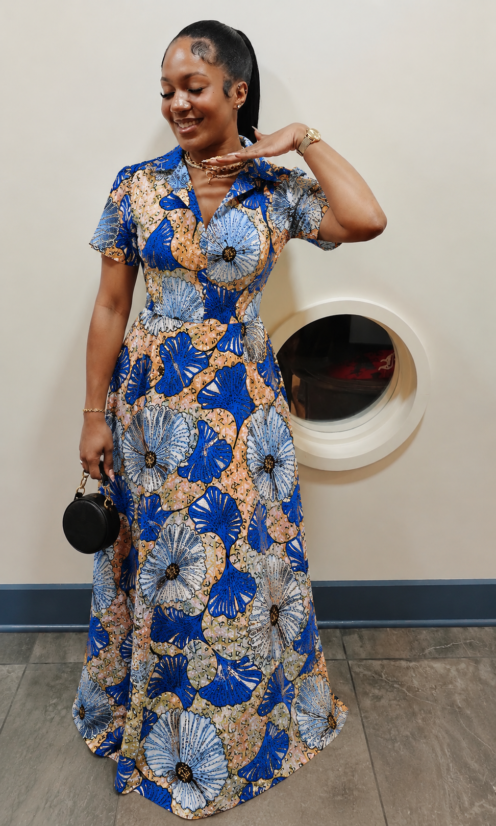 African Print Maxi Dress